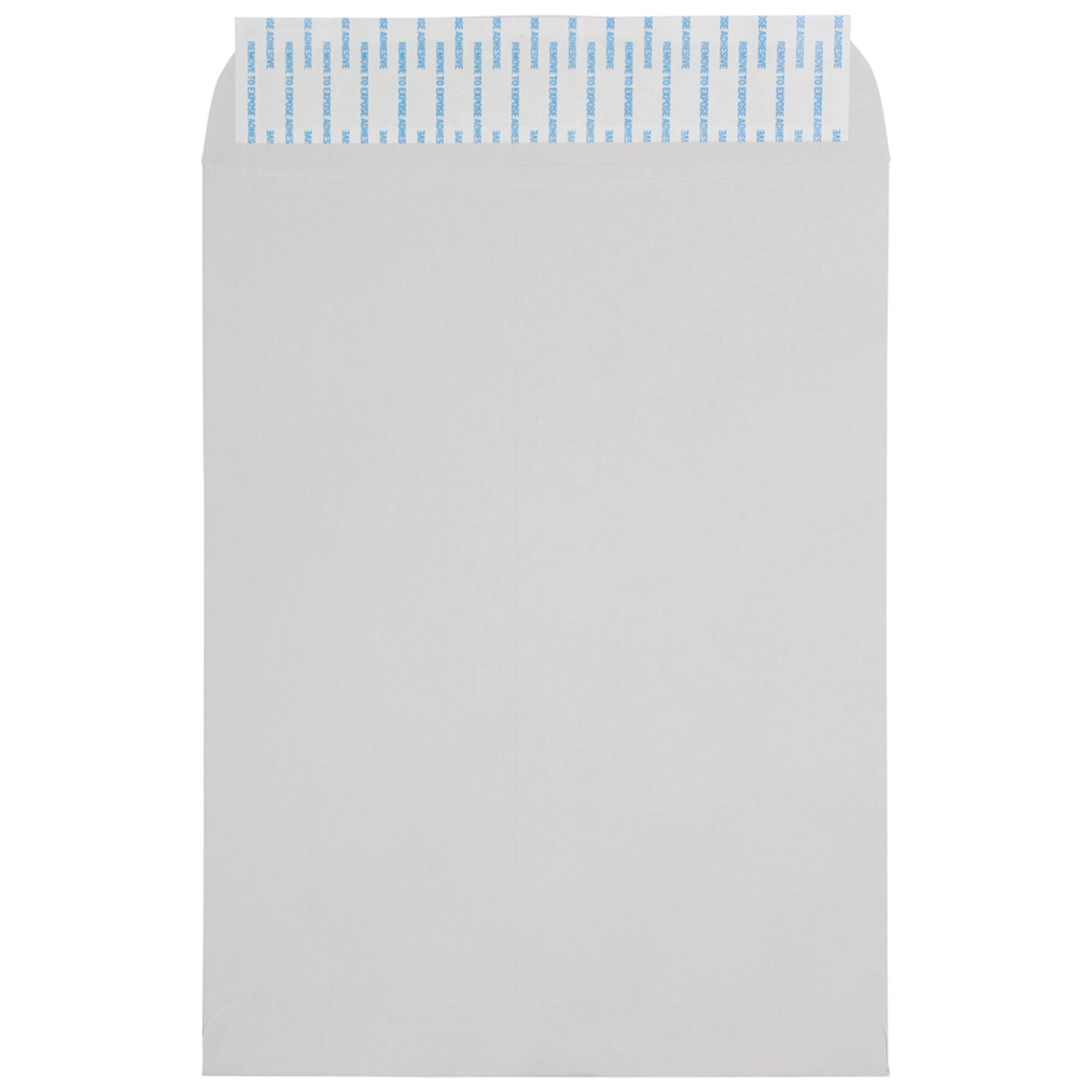 JAM Paper 9" x 12" Light Gray Kraft Peel & Seal Closure Envelopes, 25ct.